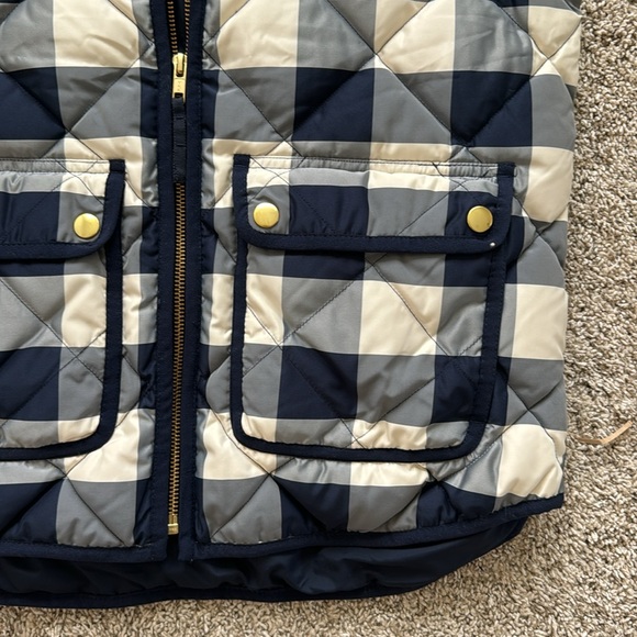 JCrew cream/navy puffer vest - Picture 2 of 4